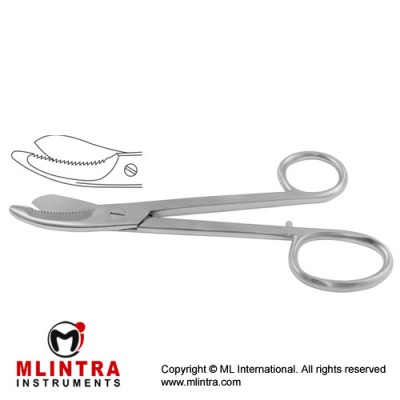 Bruns Plaster of Paris Shear One Serrated Cutting Edge Stainless Steel, 24 cm - 9 1/2"